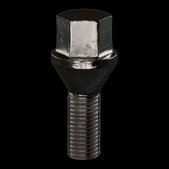 Picture of 12mm x 1.50 Conical Black Bolt Kit - 20 Piece - 17mm Hex - Black