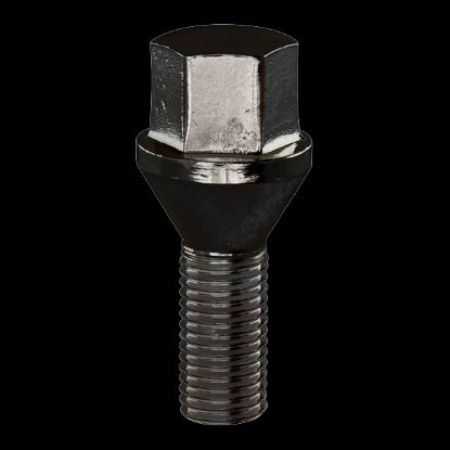 Picture of 14mm x 1.50 Conical Black Bolt Kit - 20 Piece - 17mm Hex - Black