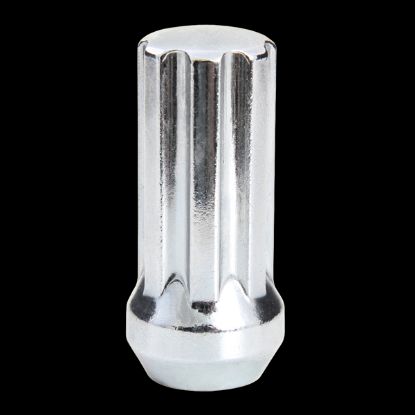 Picture of 9/16" x 18 Conical Chrome Spline Nut Kit (Long) - 20 Piece - 21/22mm Hex - Chrome