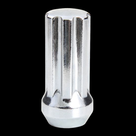 Picture of 9/16" x 18 Conical Chrome Spline Nut Kit (Long) - 20 Piece - 21/22mm Hex - Chrome